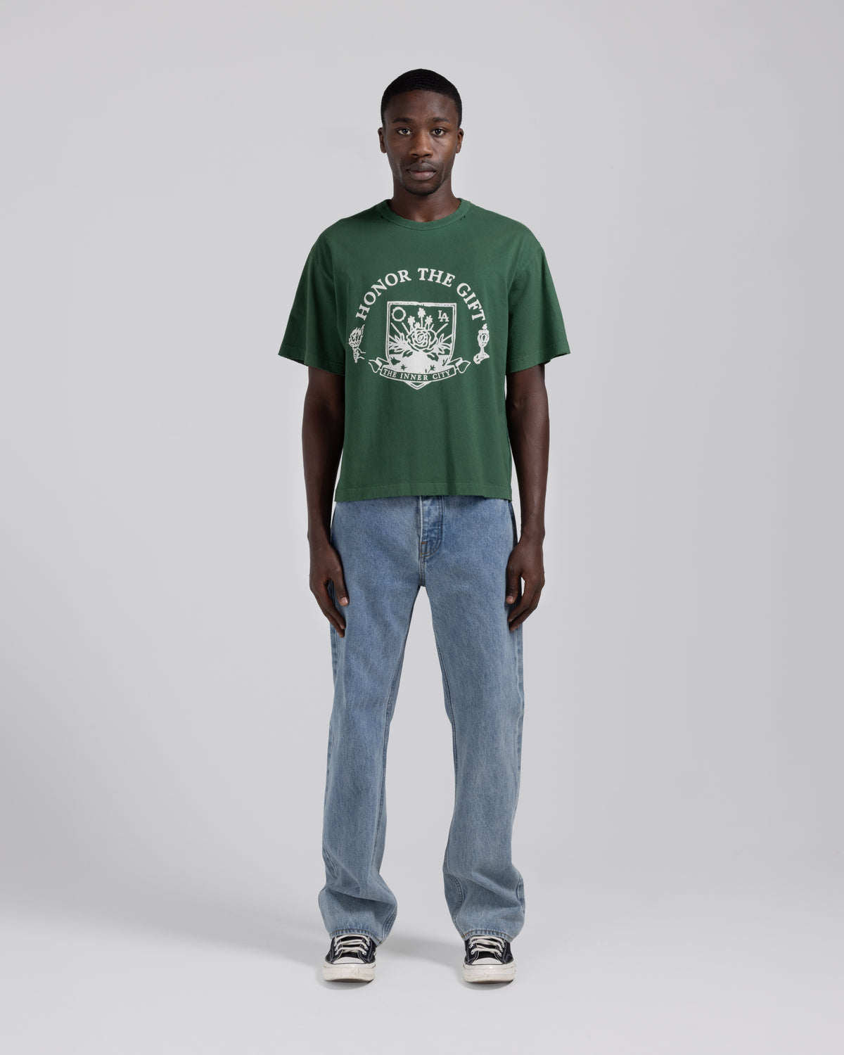 Emblem Tee - Vintage Forest Green