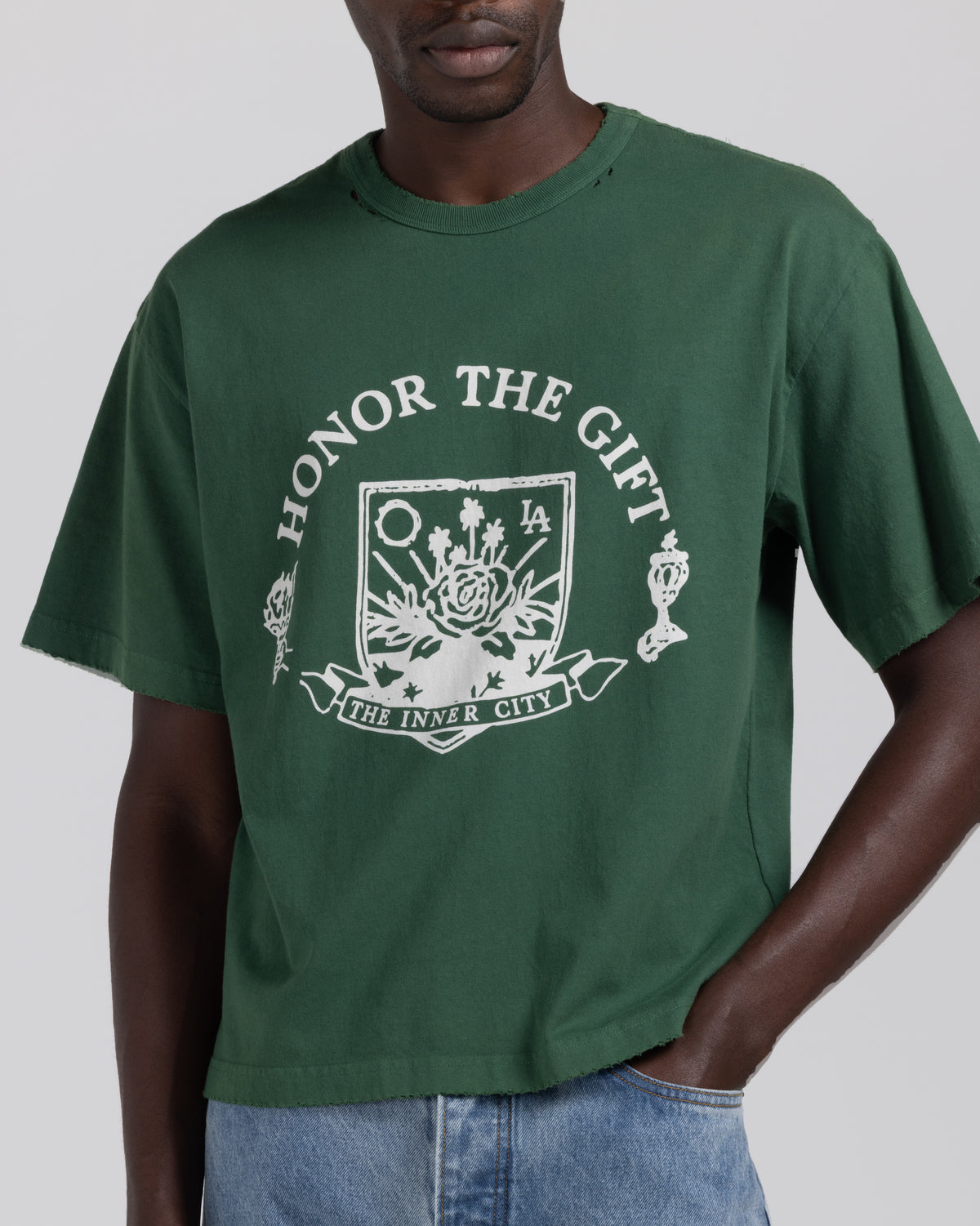 Emblem Tee - Vintage Forest Green