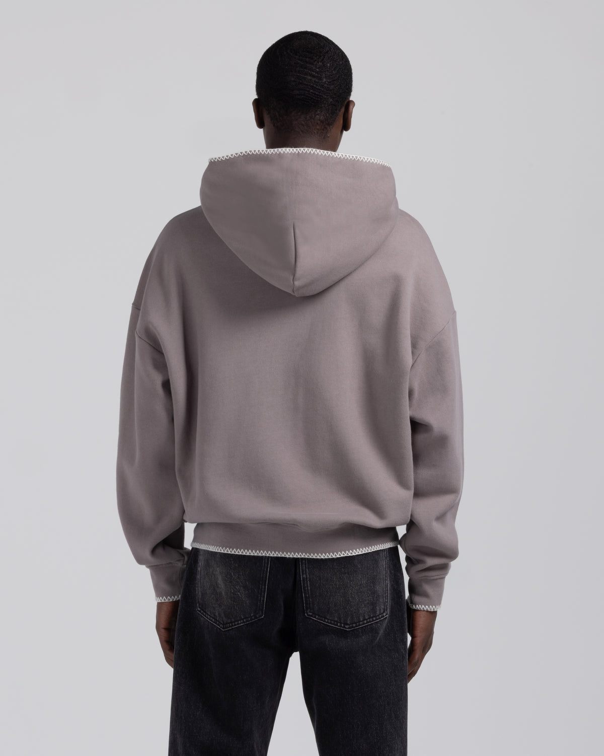Whip Stitch Hoodie - Mocha Grey