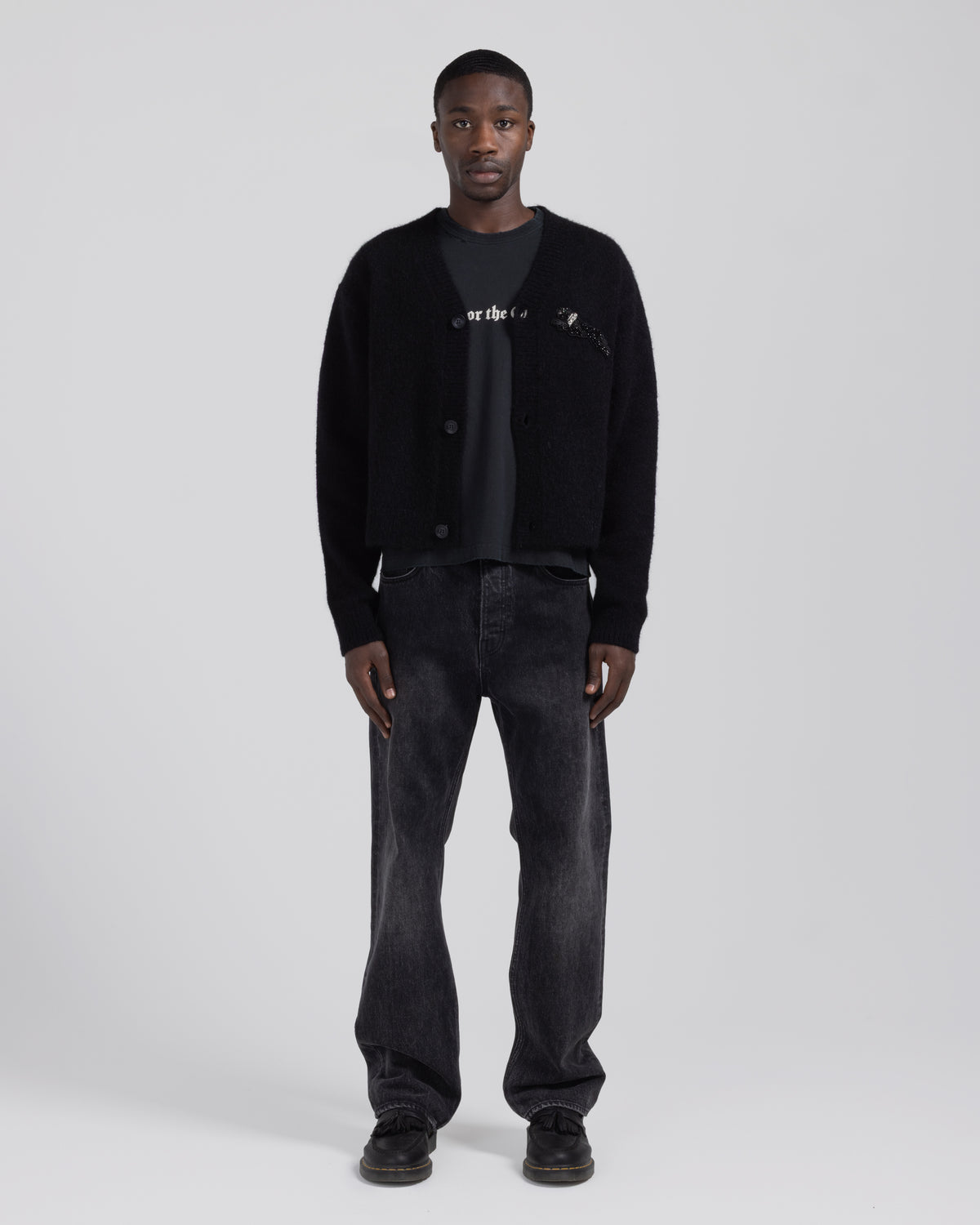 Mohair Cardigan - Black