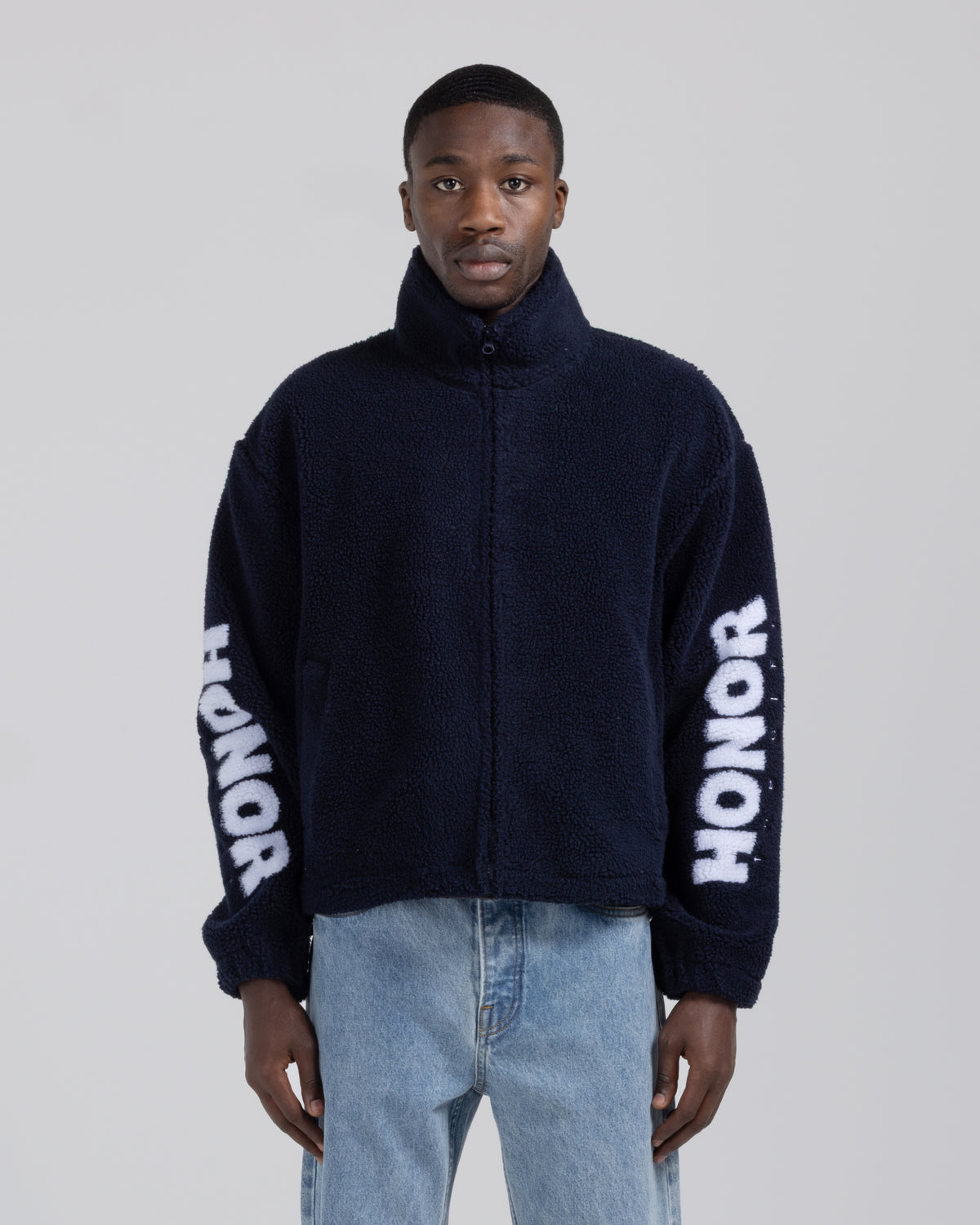 Fleece Full Zip Jacket - Navy