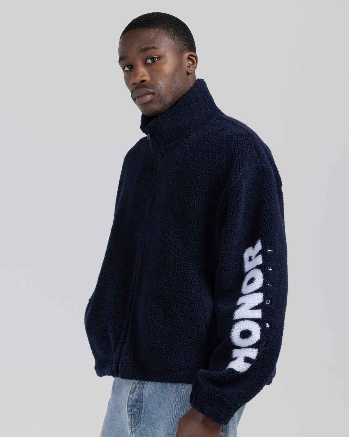 Fleece Full Zip Jacket - Navy