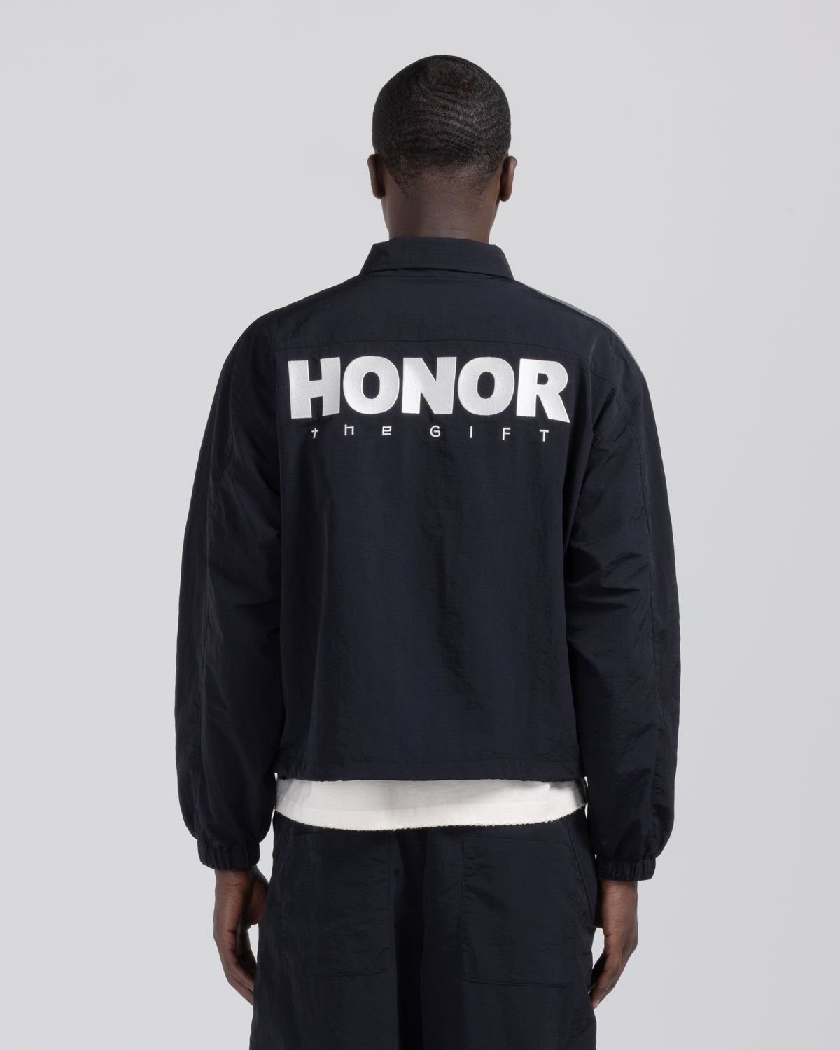 Nylon Track Jacket - Black