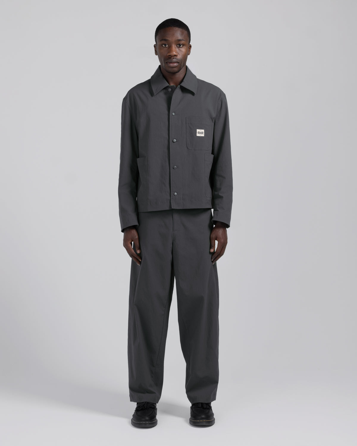 Nylon Relaxed Pant - Charcoal