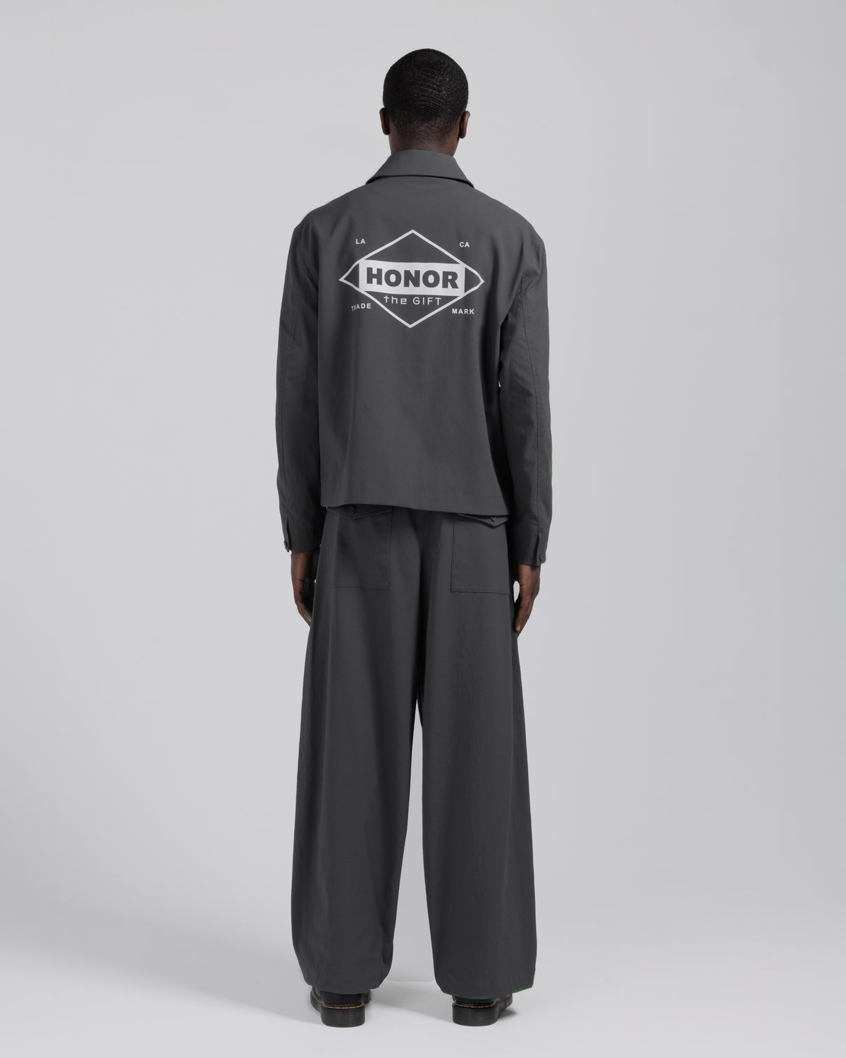 Nylon Relaxed Pant - Charcoal