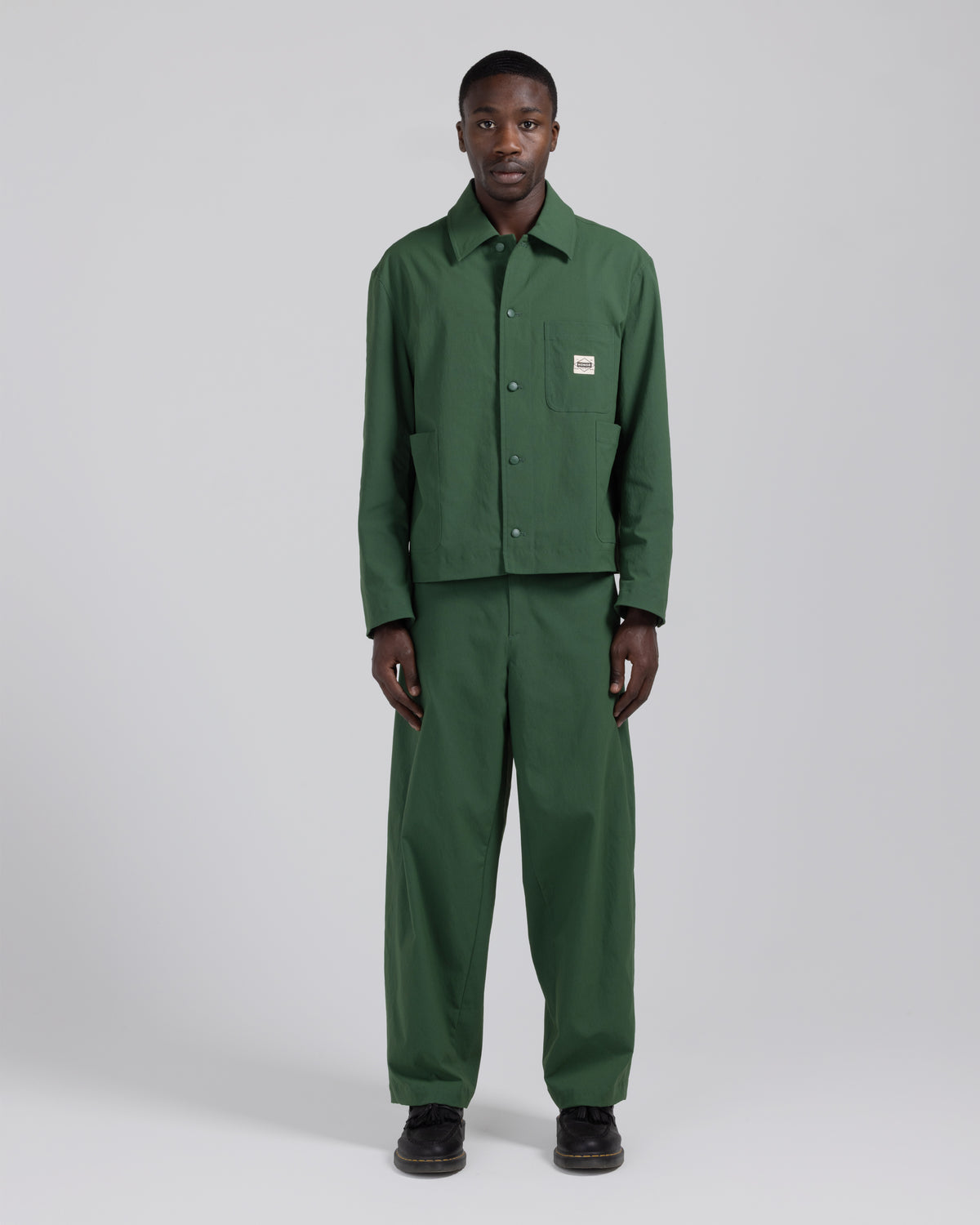 Nylon Relaxed Pant - Forest