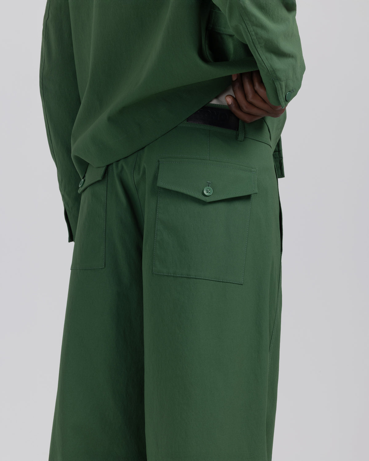 Nylon Relaxed Pant - Forest