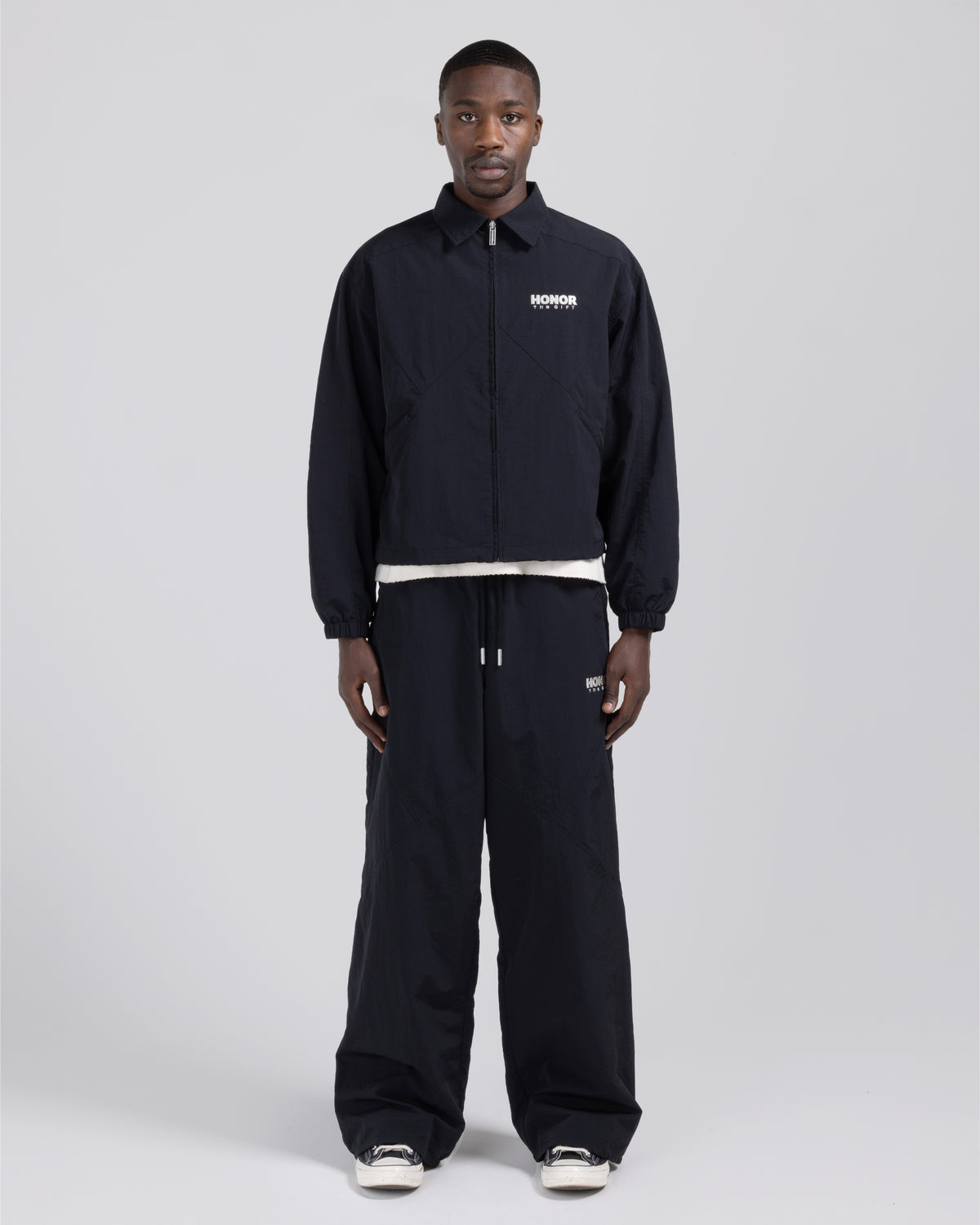 Nylon Track Pant - Black