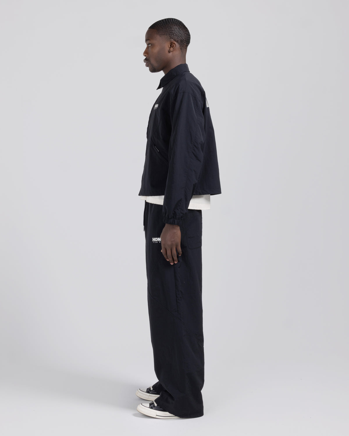 Nylon Track Pant - Black