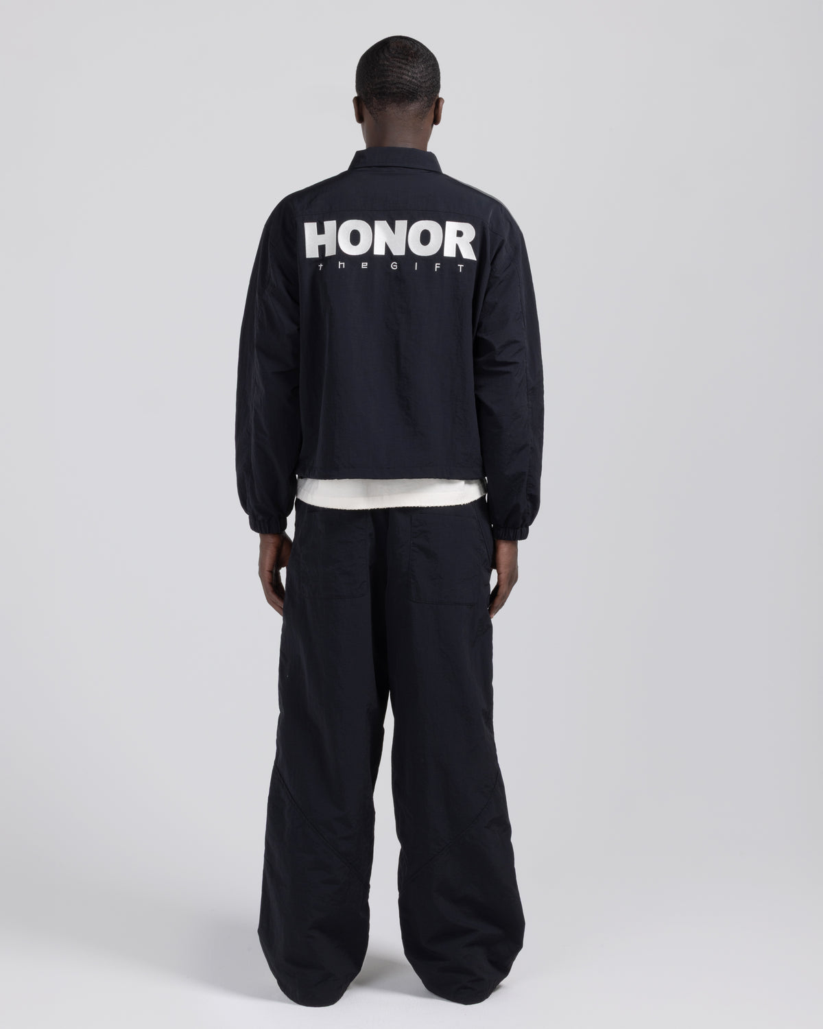 Nylon Track Pant - Black