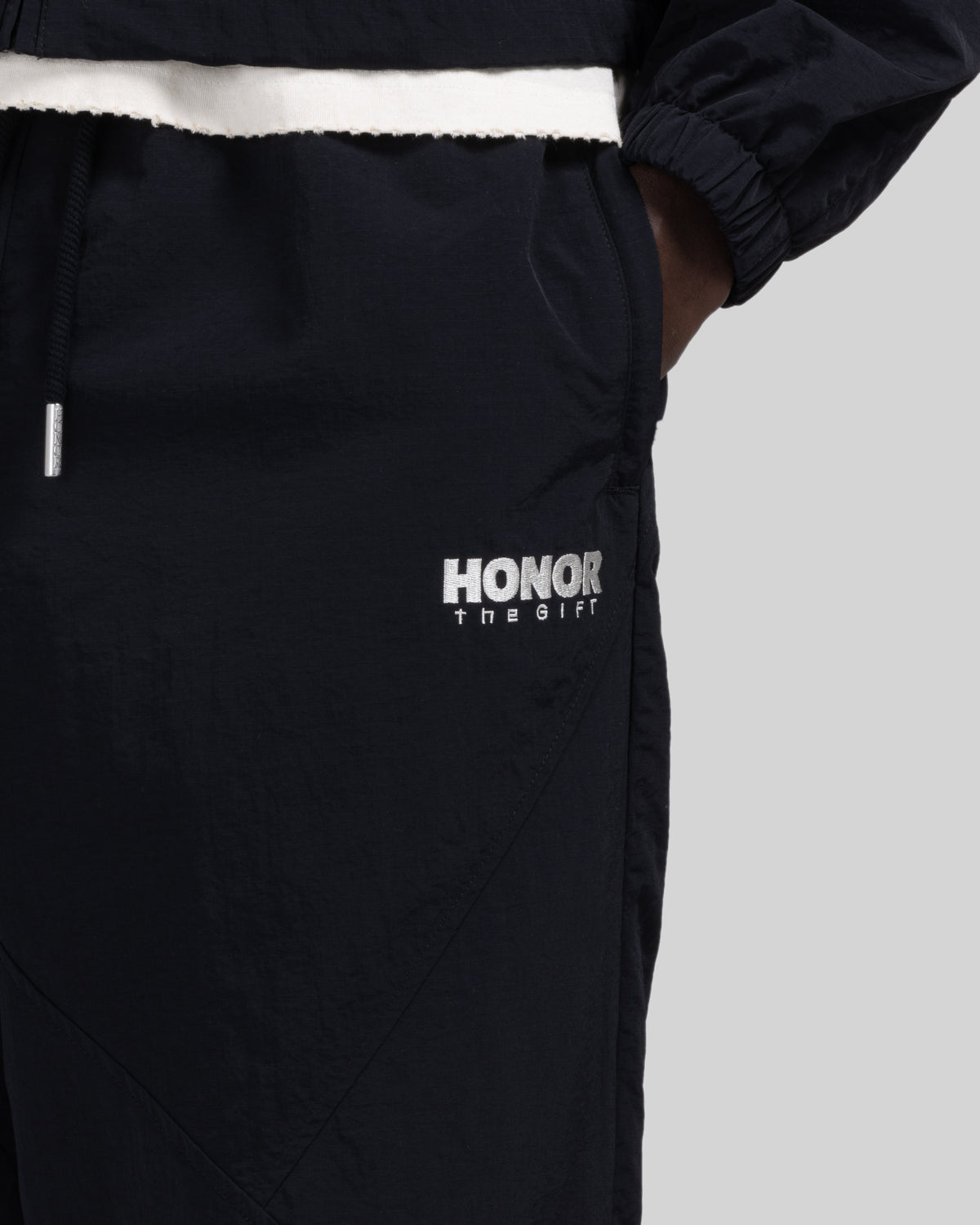 Nylon Track Pant - Black