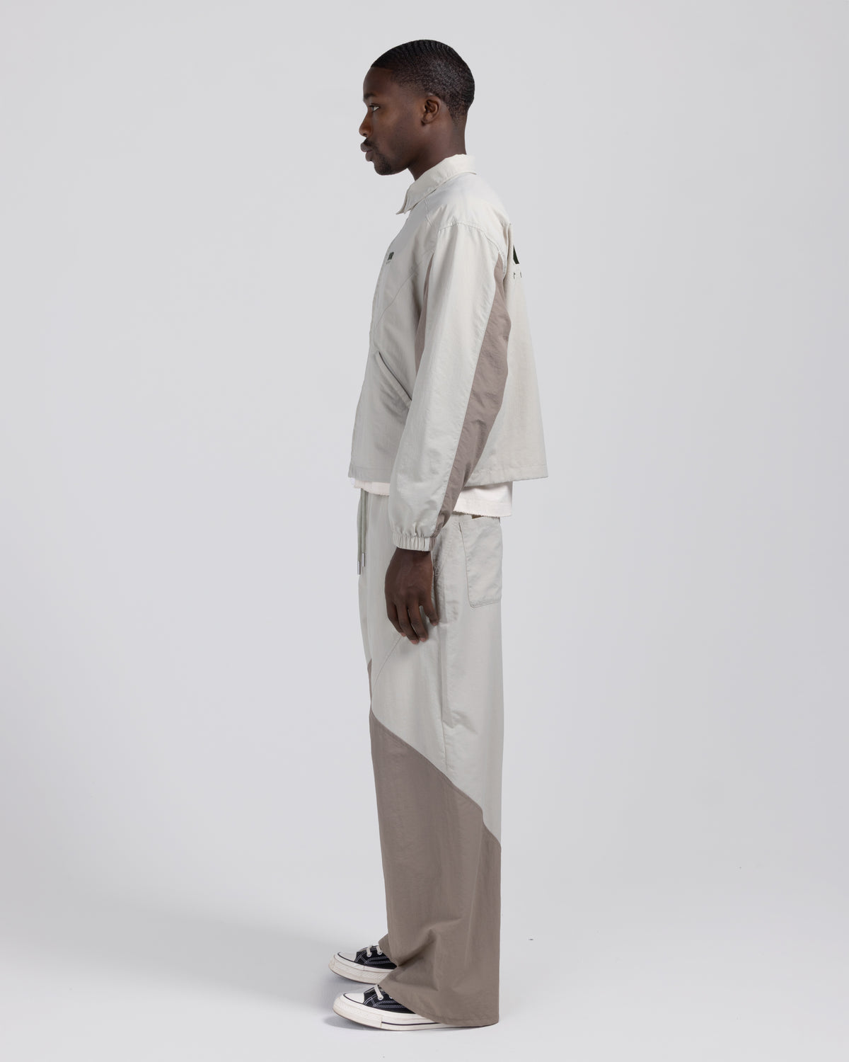 Nylon Track Pant - Sand Mocha Grey