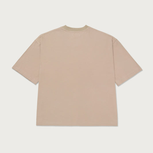 H Stamp Box T-Shirt - Tan
