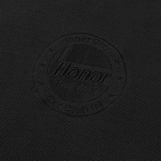 Race Herringbone Hoodie - Black