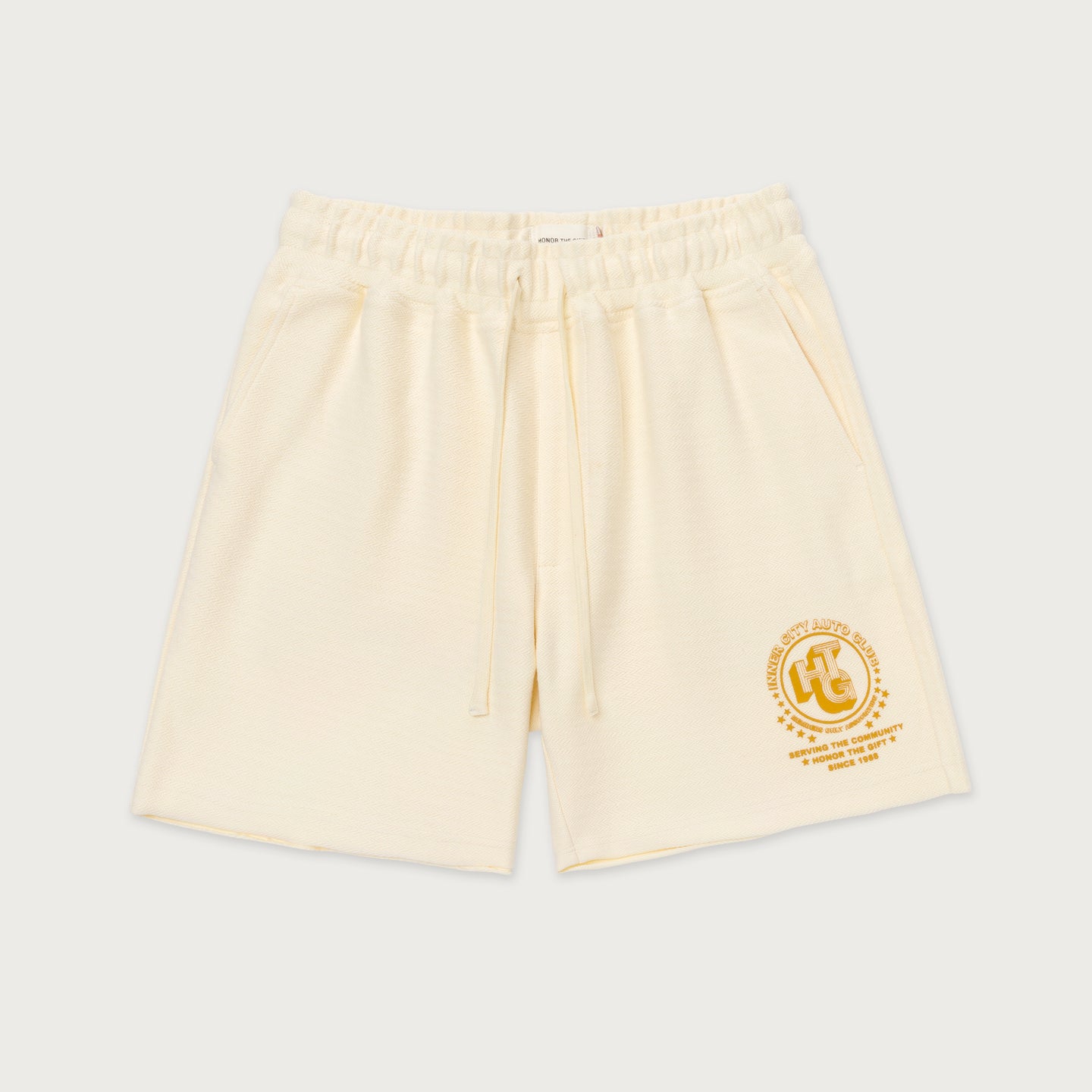 Race Herringbone Short - White