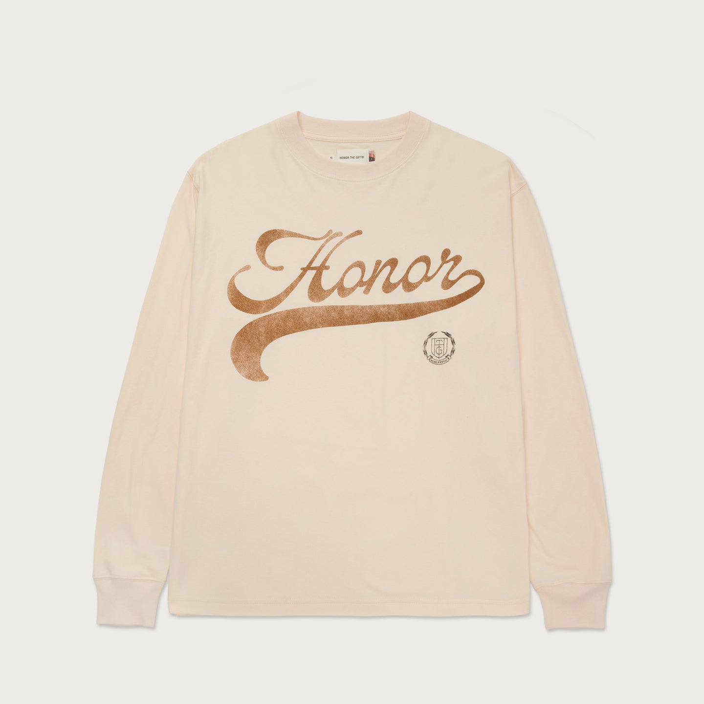 Holiday Script L/S T-Shirt - Bone