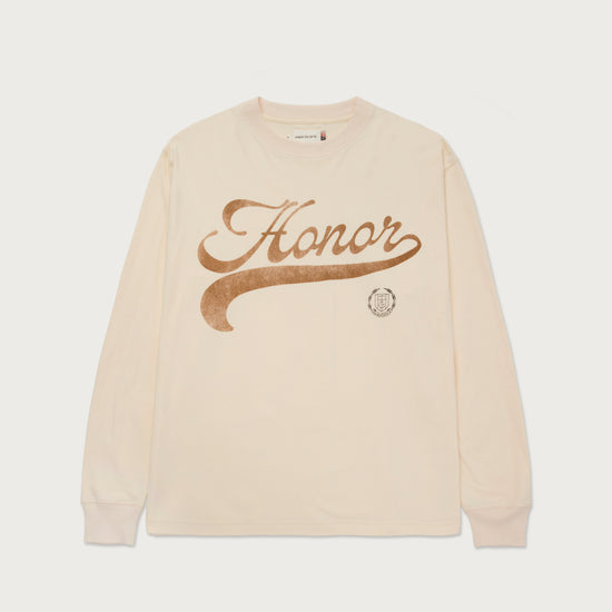 Holiday Script L/S T-Shirt - Bone