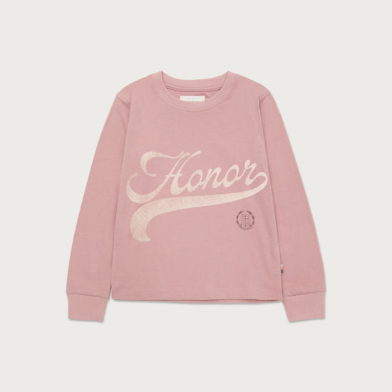 Kids Holiday Script L/S T-Shirt - Mauve