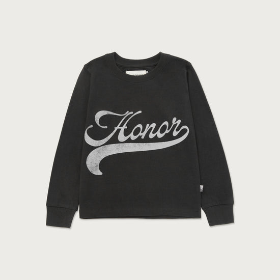 Kids Holiday Script L/S T-Shirt - Black