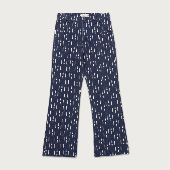 Denim Riding Flare Pant - Navy