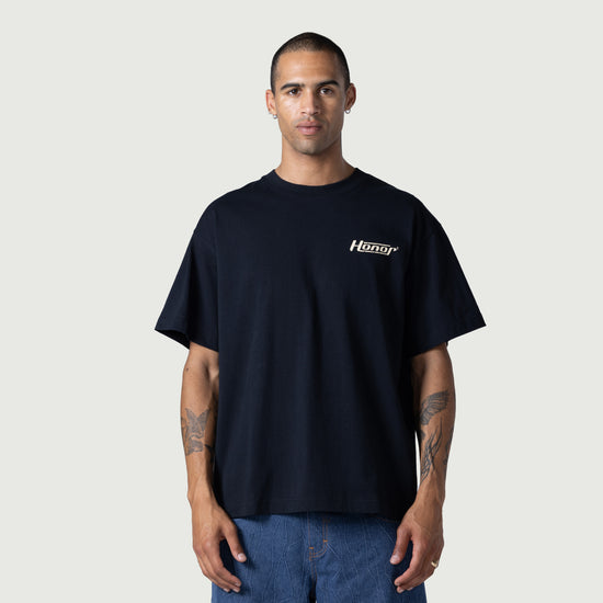 Honor Globe Logo Tee - Black