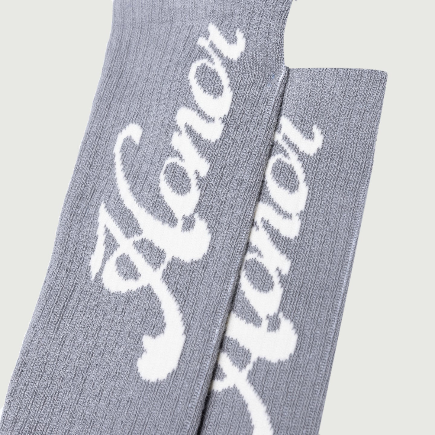 Honor Script Ribbed Sock - Stone