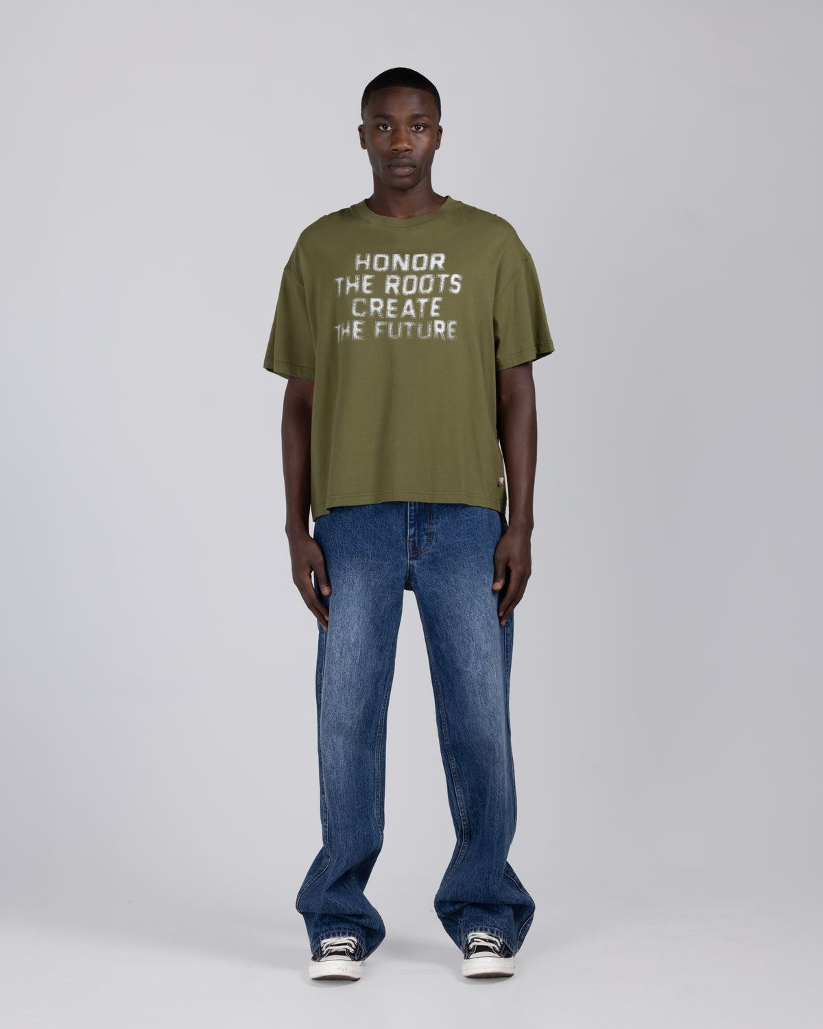 Honor The Roots Tee - Olive