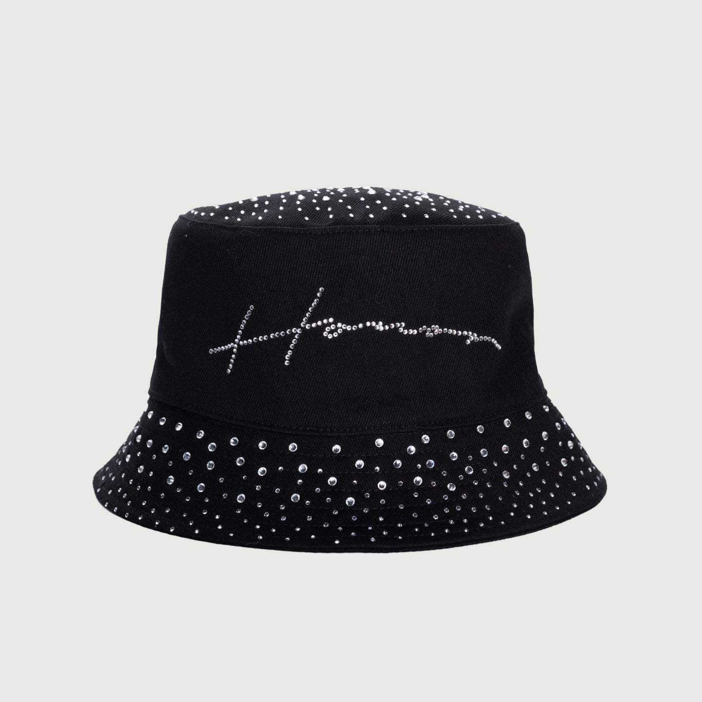 Honor Rhinestone Bucket Hat - Black