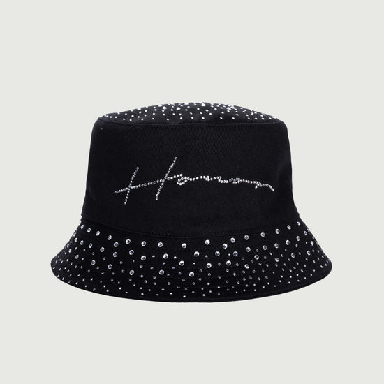 Honor Rhinestone Bucket Hat - Black