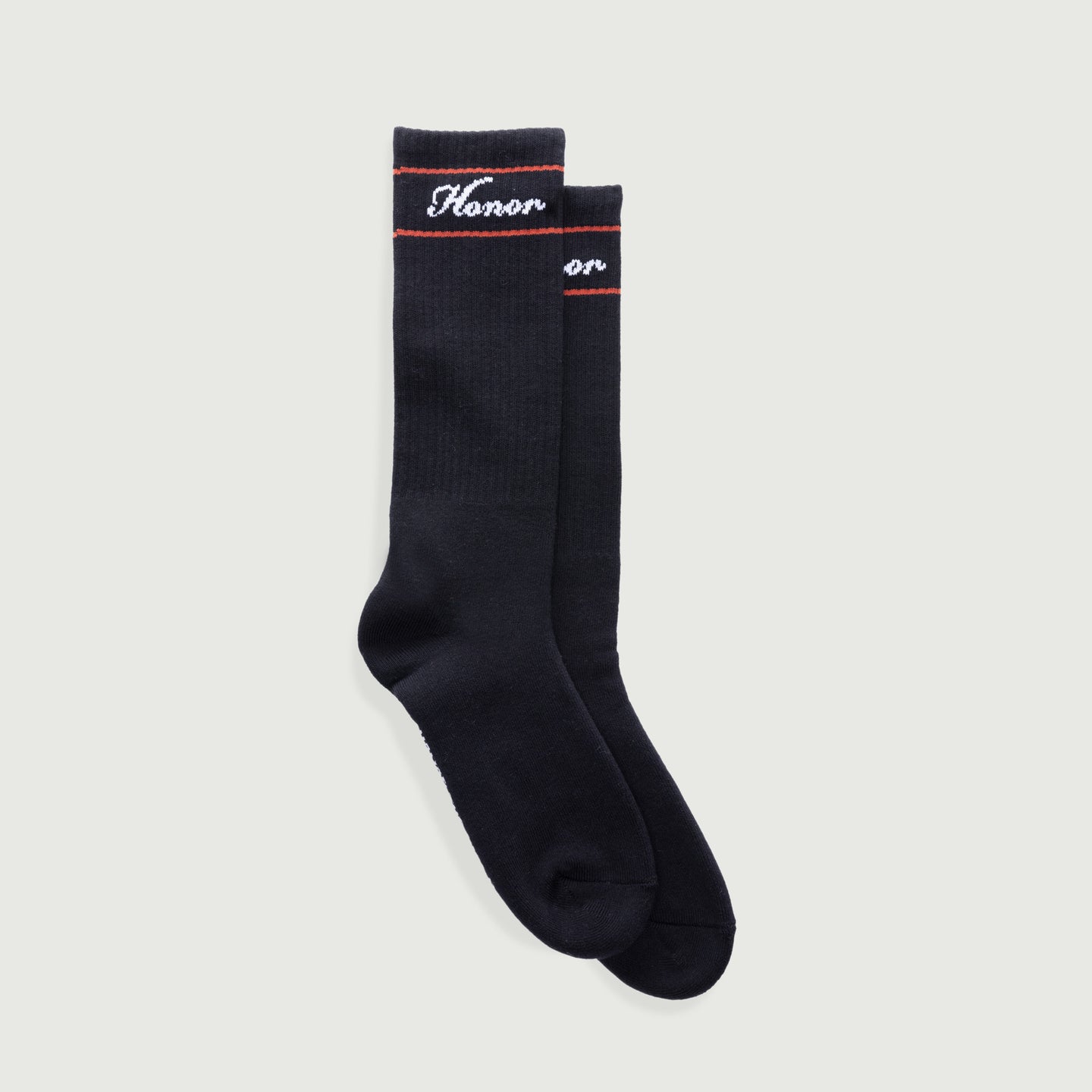 Honor Striped Ribbed Sock - Black