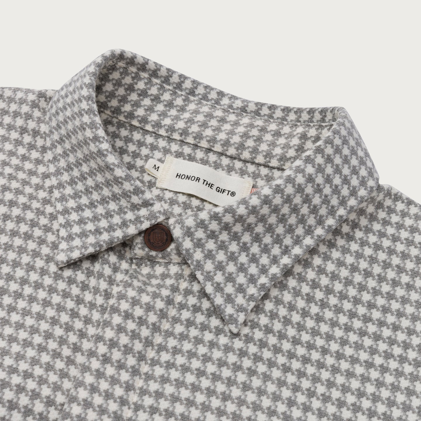 Houndstooth Htg Shirt - Bone