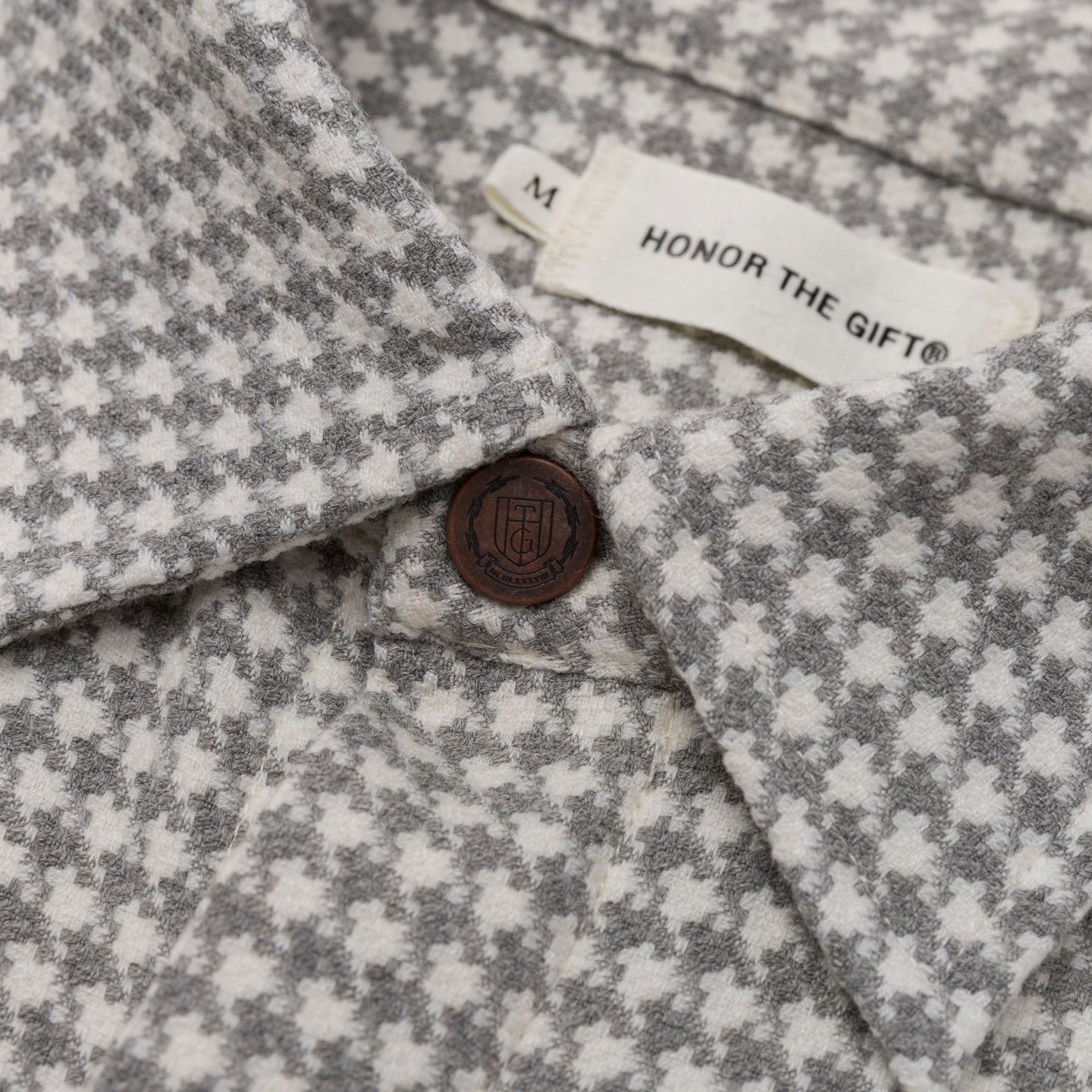 Houndstooth Htg Shirt - Bone