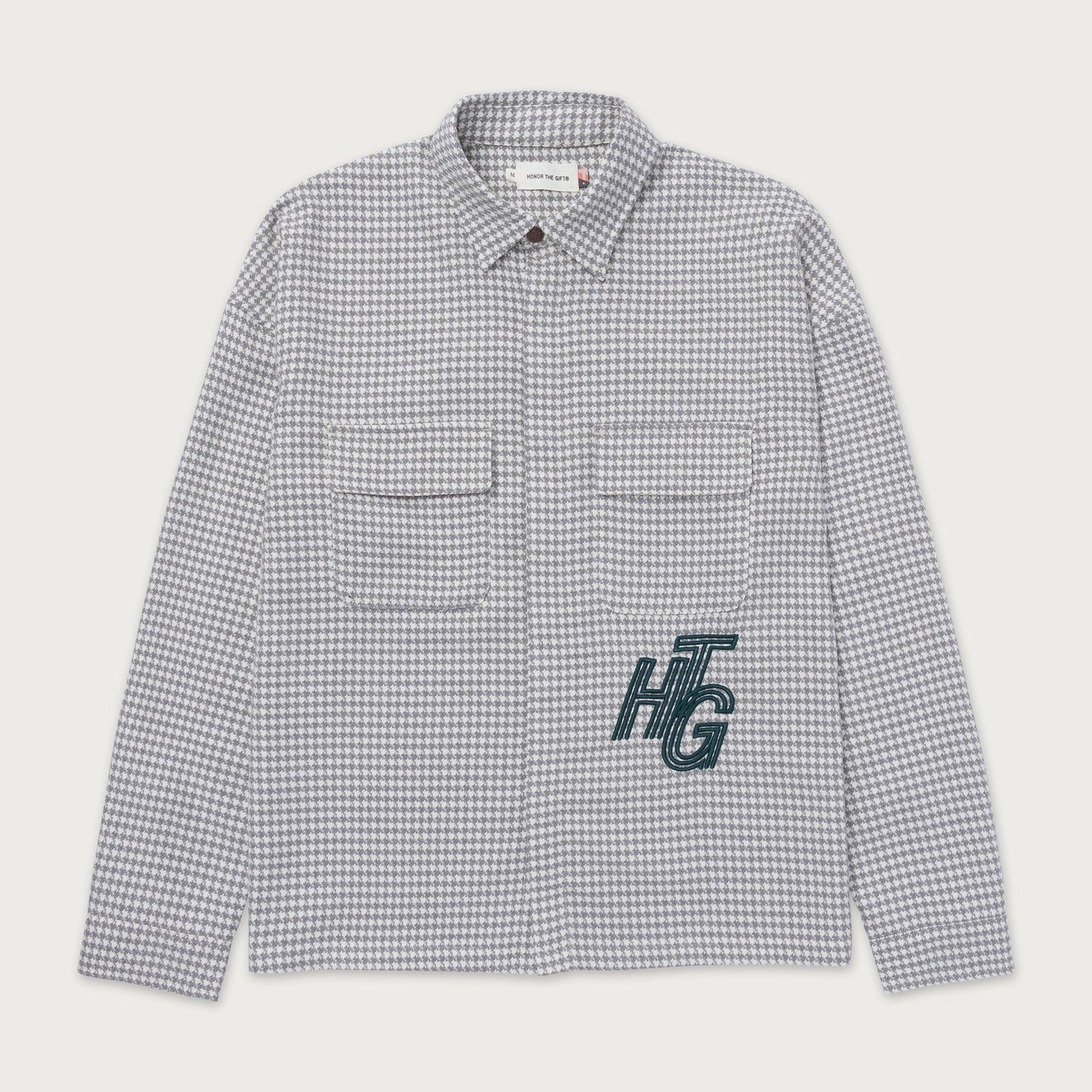 Houndstooth Htg Shirt - Bone