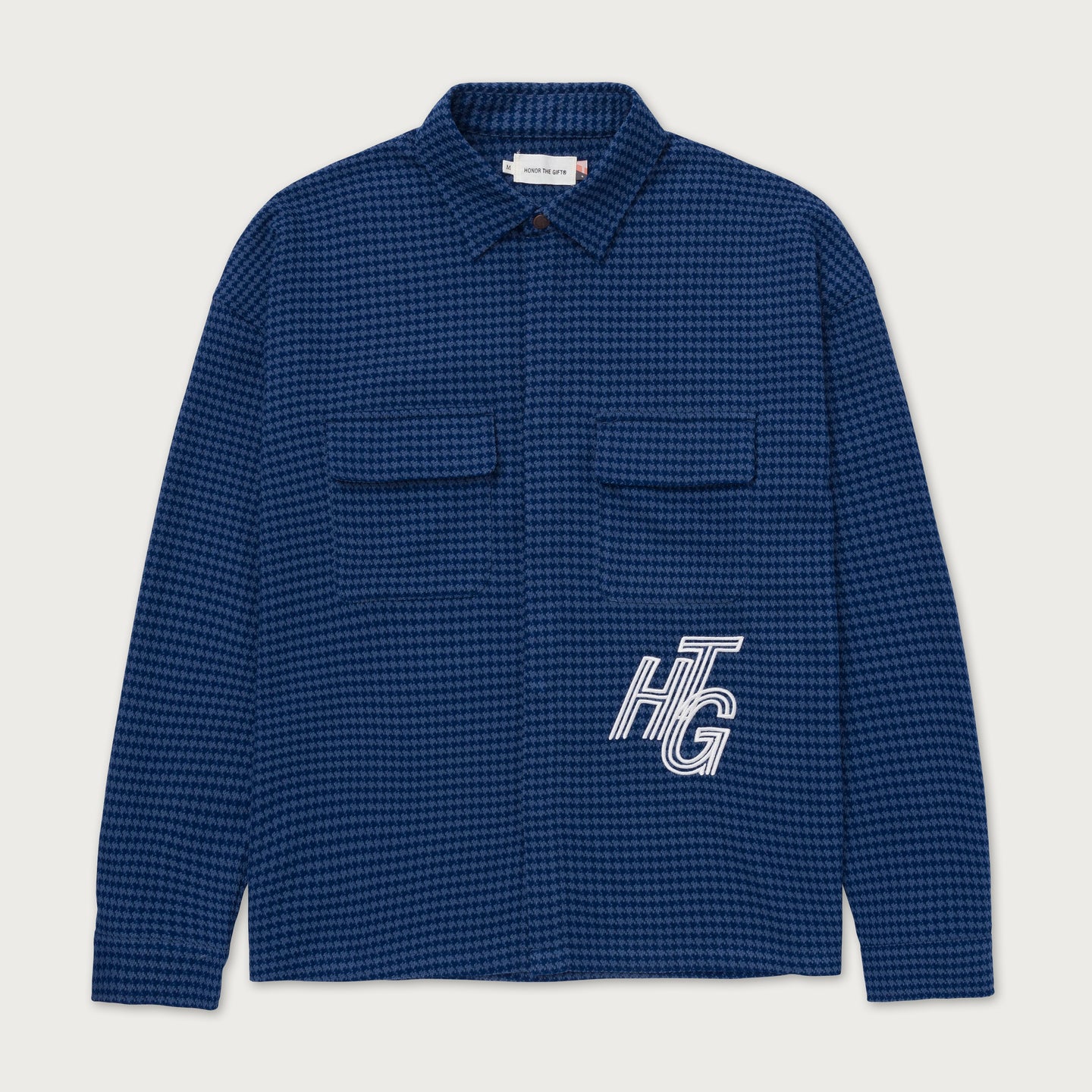 Houndstooth Htg Shirt - Navy