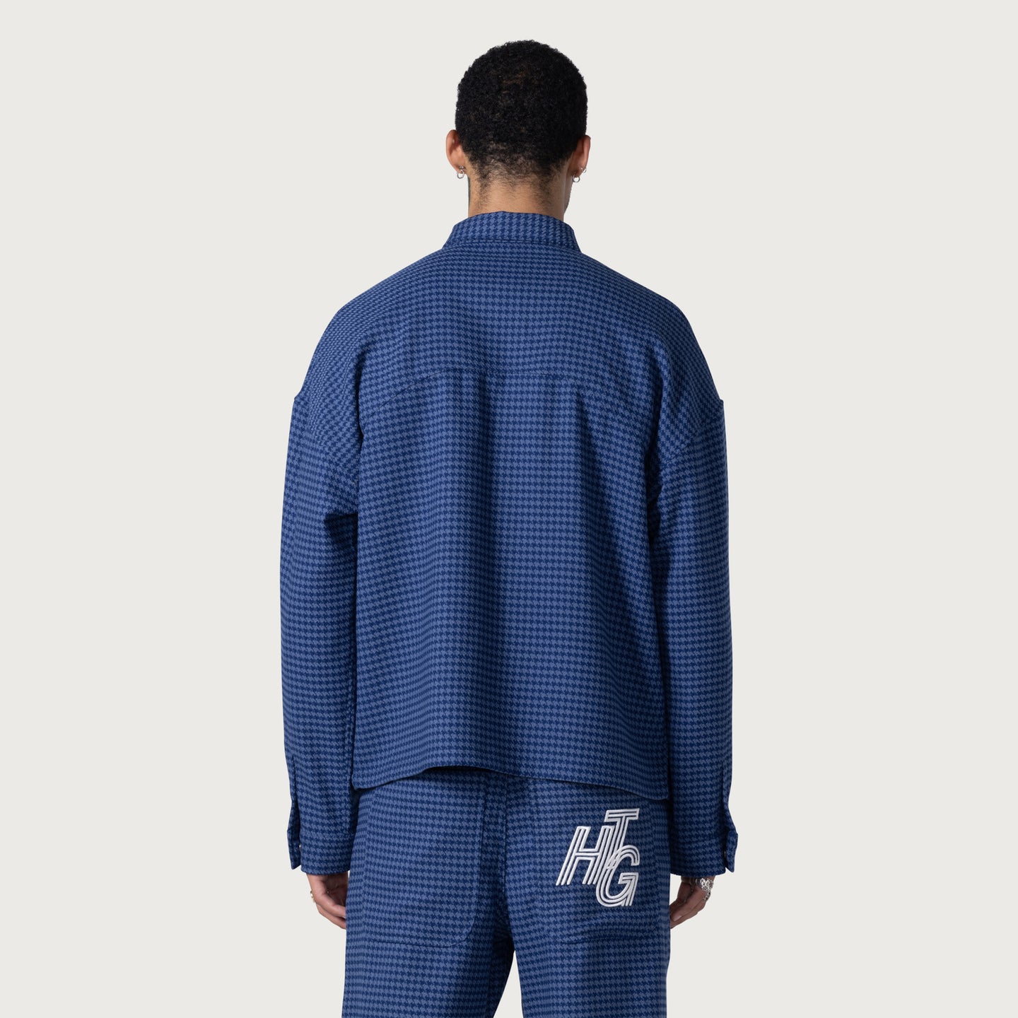 Houndstooth Htg Shirt - Navy