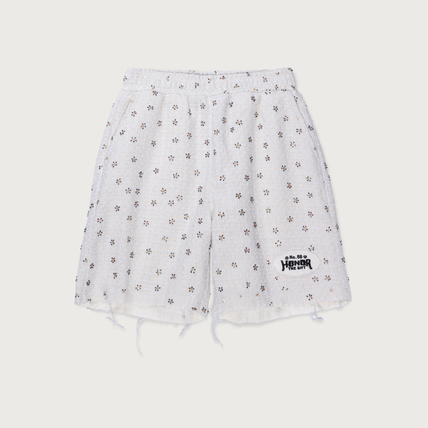Beaded Shorts - White
