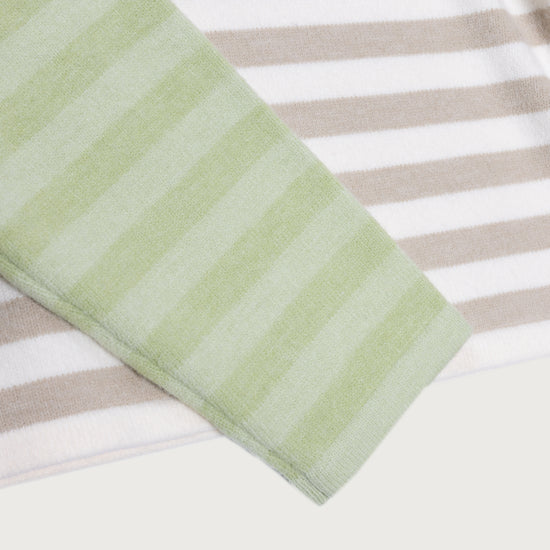 Multi Stripe Crew - Bone