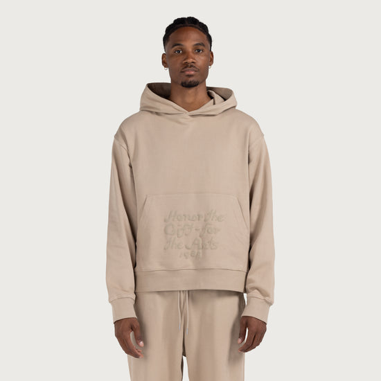 Reverse Hoodie - Pebble