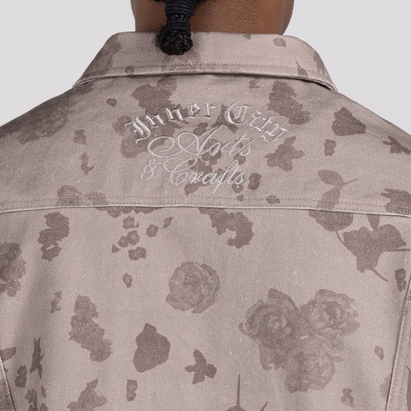 Tonal Floral Jacket - Pebble
