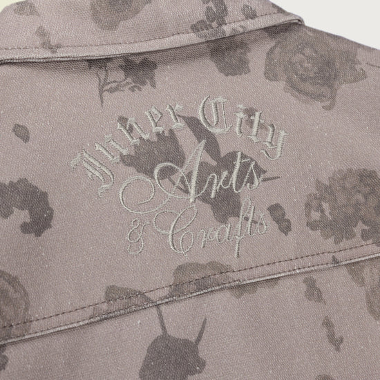 Tonal Floral Jacket - Pebble