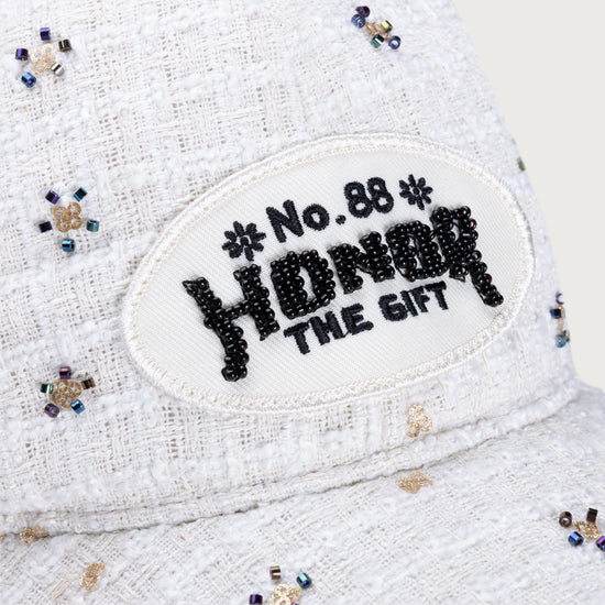 Beaded 6 Panel Cap - Bone