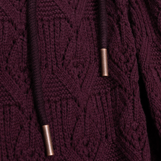 Cable Knit Pant - Berry
