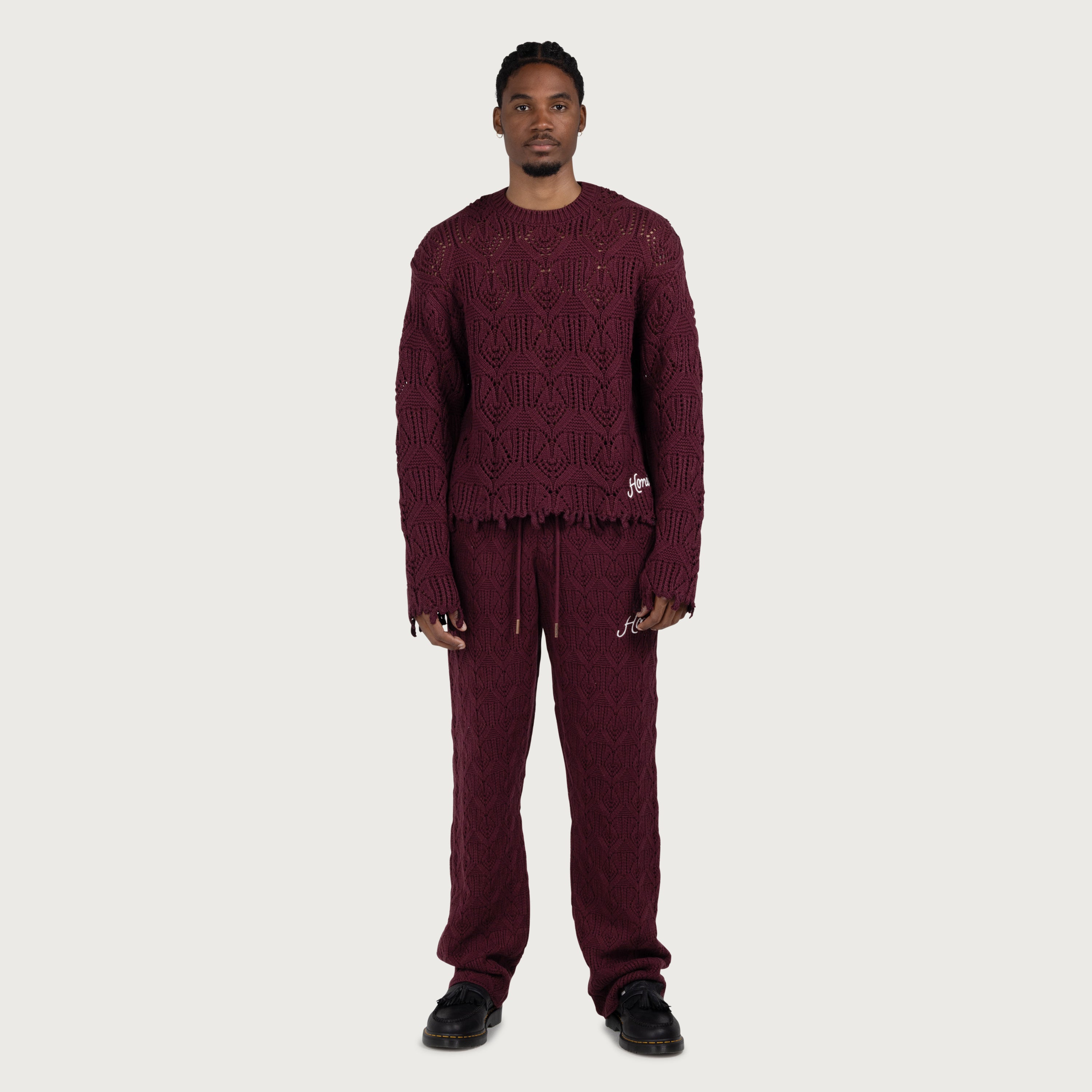 Cable Knit Pant - Berry – Honor The Gift