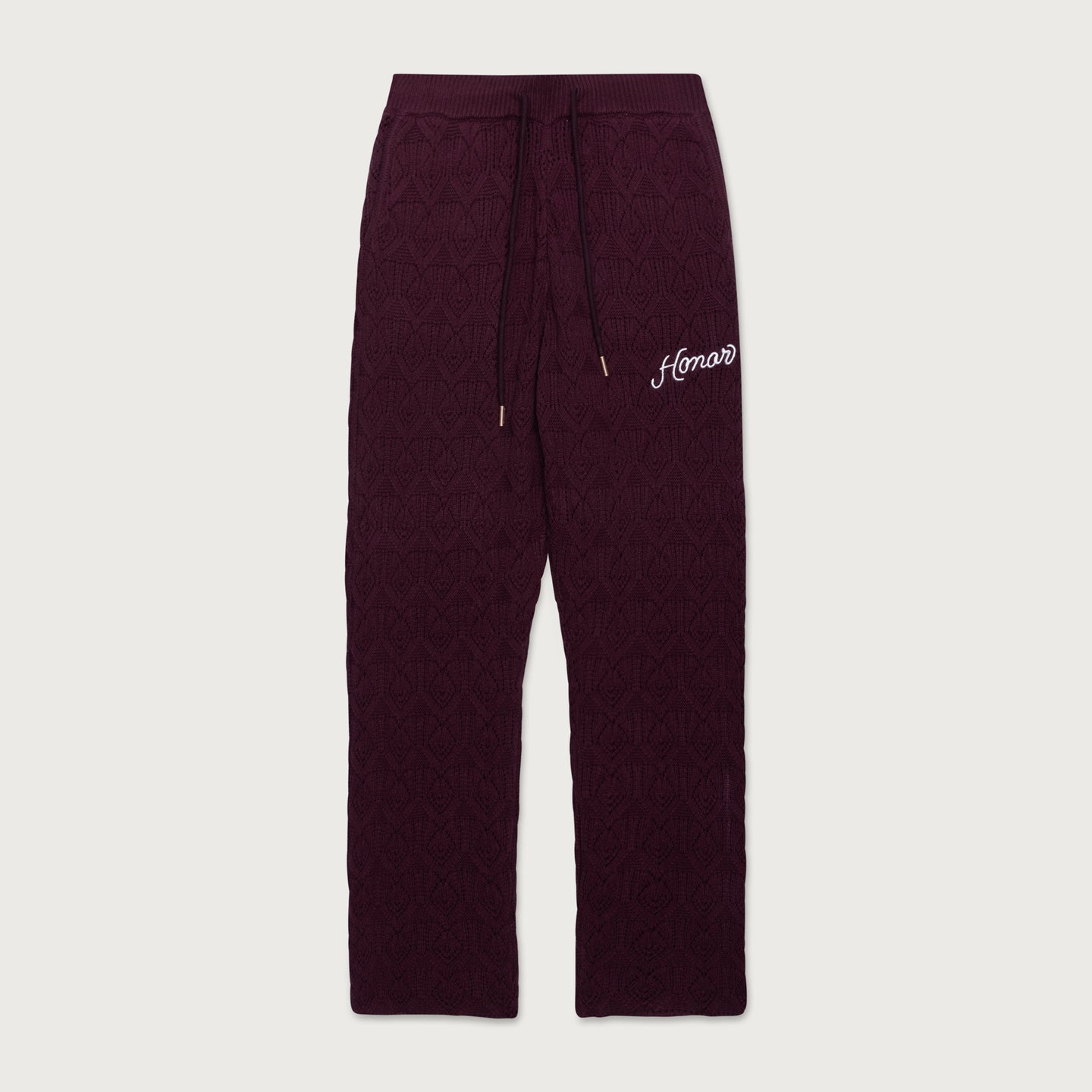 Cable Knit Pant - Berry