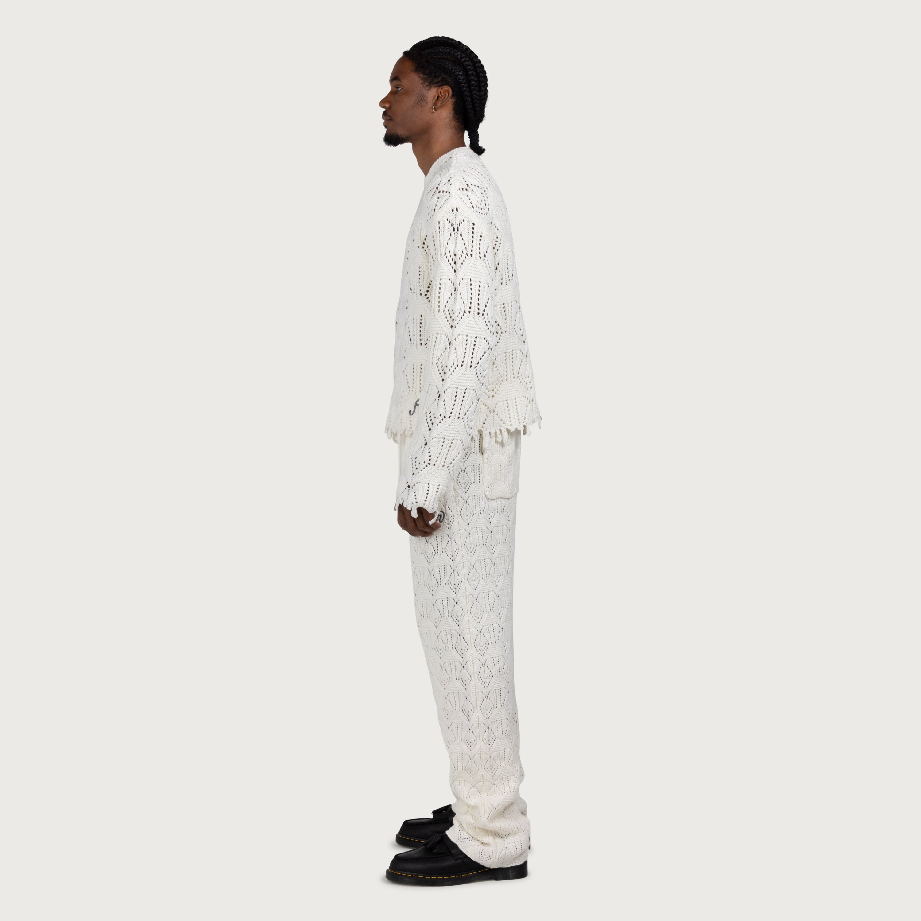 Cable Knit Pant - Bone