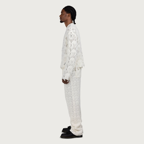 Cable Knit Pant - Bone