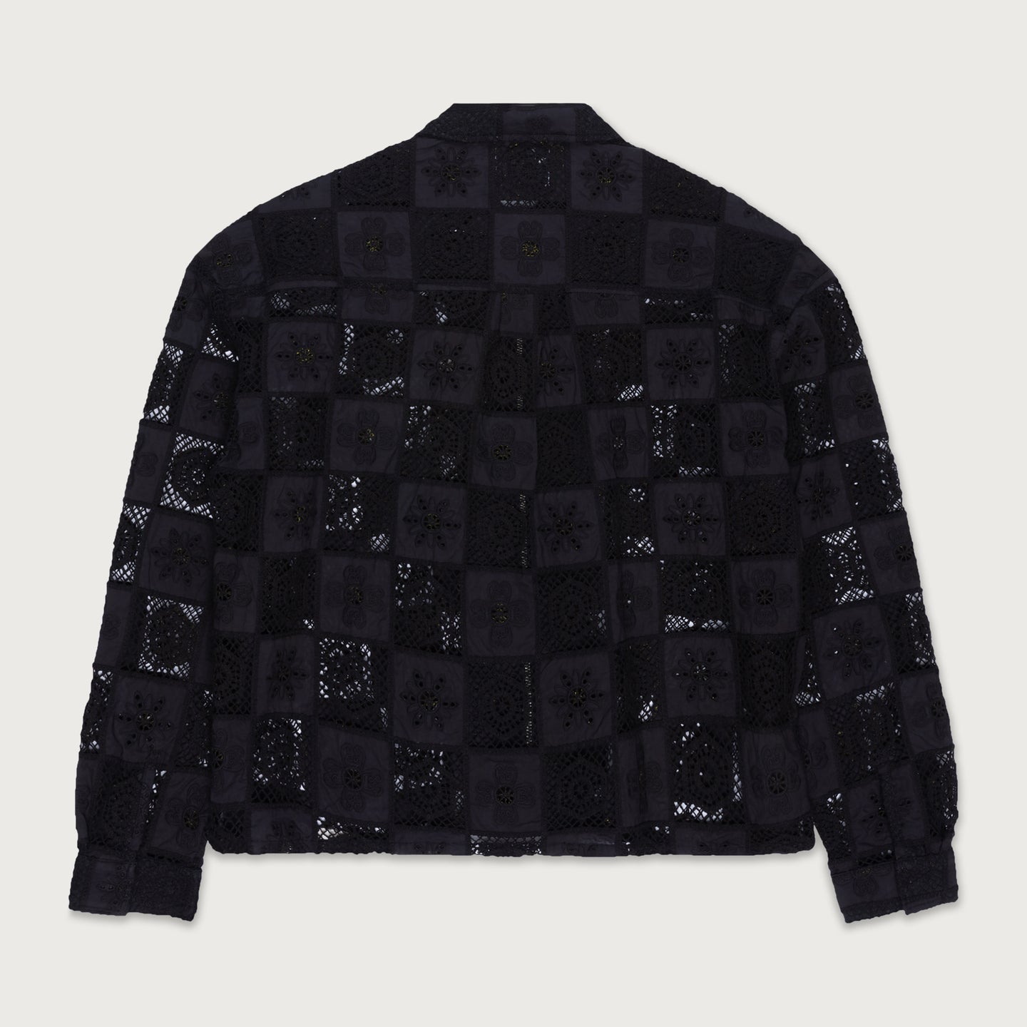 Crochet Full Zip - Black