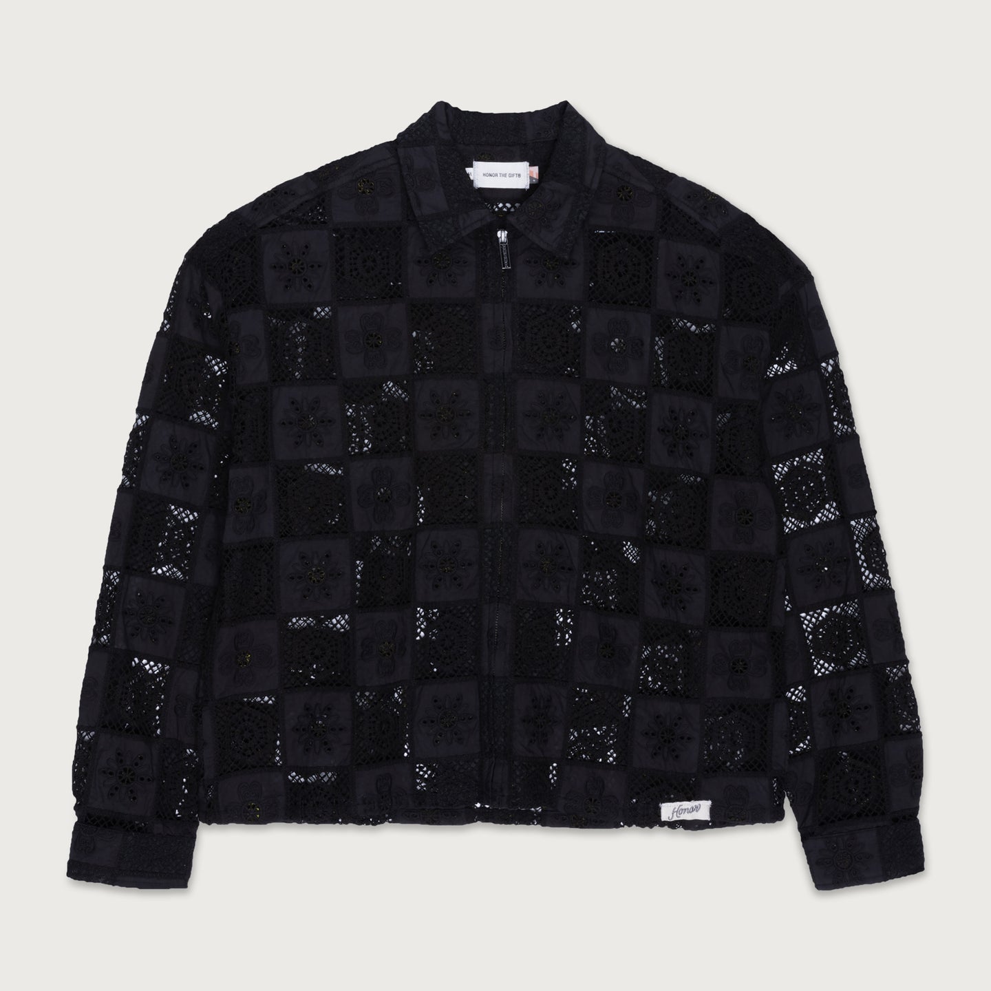 Crochet Full Zip - Black