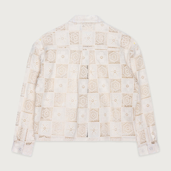 Crochet Full Zip - Bone