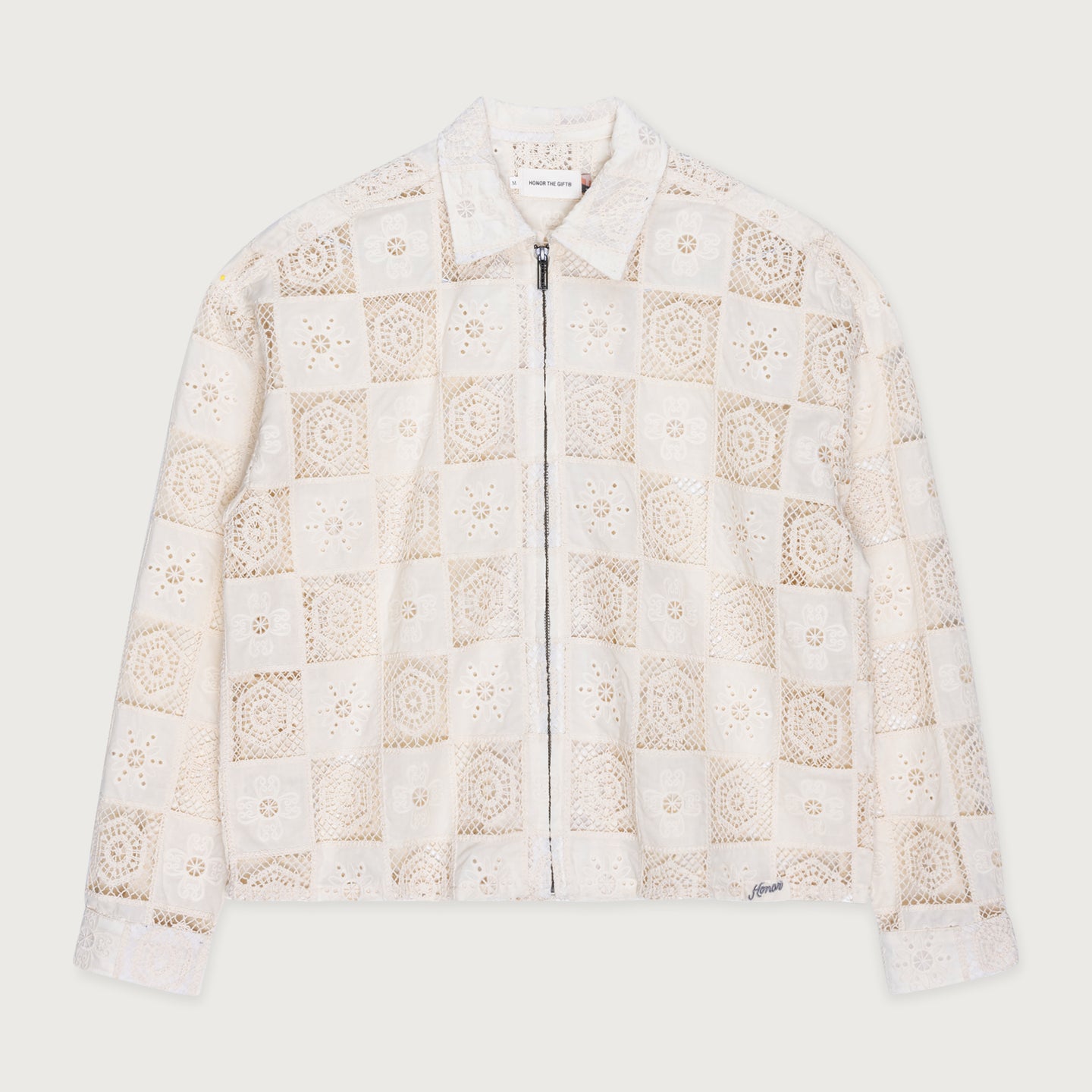Crochet Full Zip - Bone